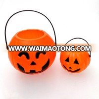 Halloween gift box plastic tube/basket pumpkin bucket