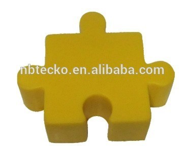 PU foam puzzle piece stress toy soft pu puzzle anti stress ball